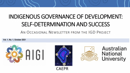First Newsletter from the Indigenous Governance of Development Project